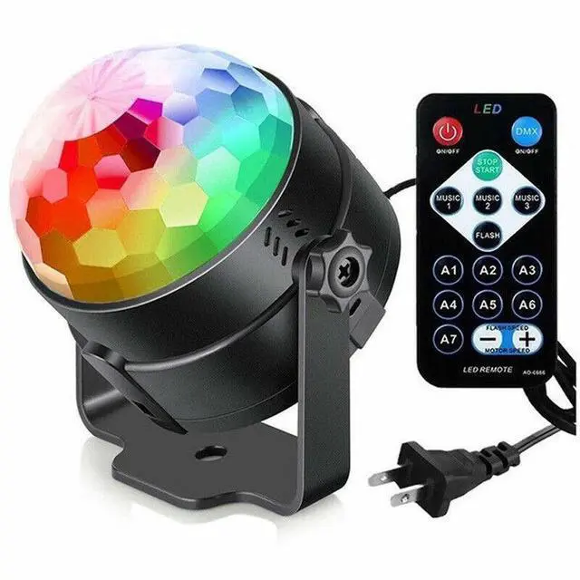 Alt view image 2 of 7 - 2 Pack RGB Party Disco Lights Ball Sound Activated Strobe Led DJ Bulb Dance Lamp
