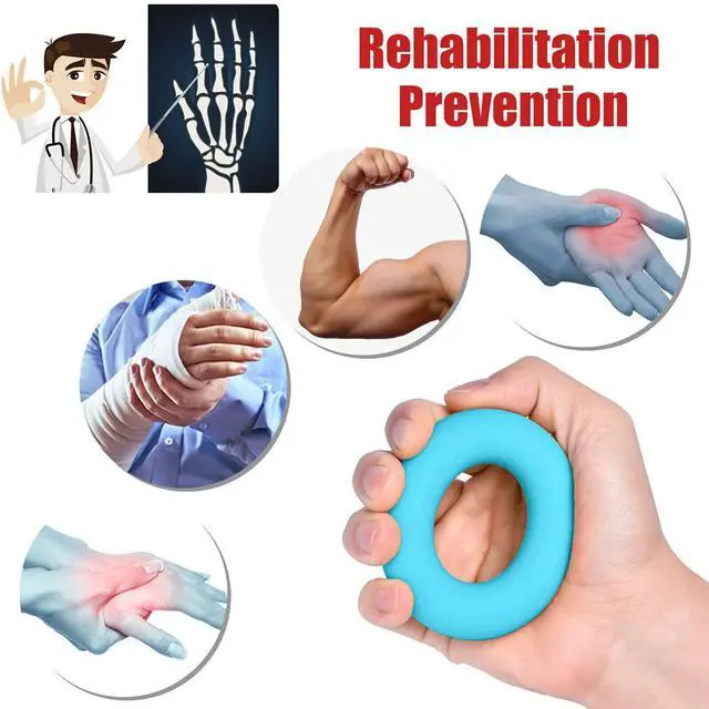 Alt view image 4 of 4 - 6x Finger Hand Exerciser Strengthener Wrist Forearm Grip Trainer Resistance Band