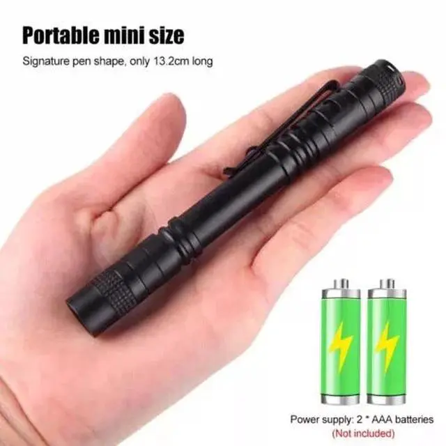 Alt view image 5 of 7 - 2X 395nm UV Light Penlight Black Light Scalable Clip Pen Light Pocket Flashlight
