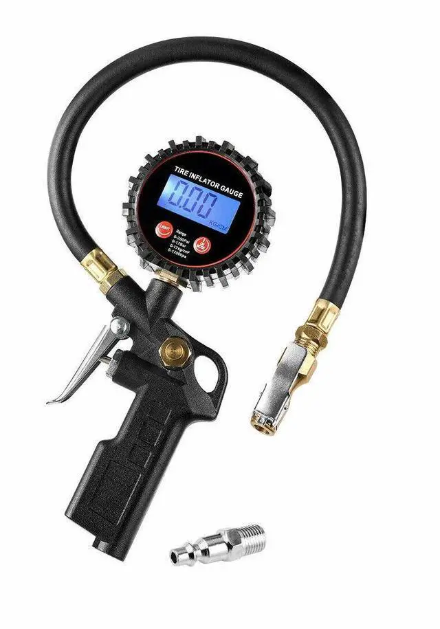 Main image of Car Truck Digital Tire Inflator w/ Pressure Gauge Air Chuck Rubber Hose 250 PSI