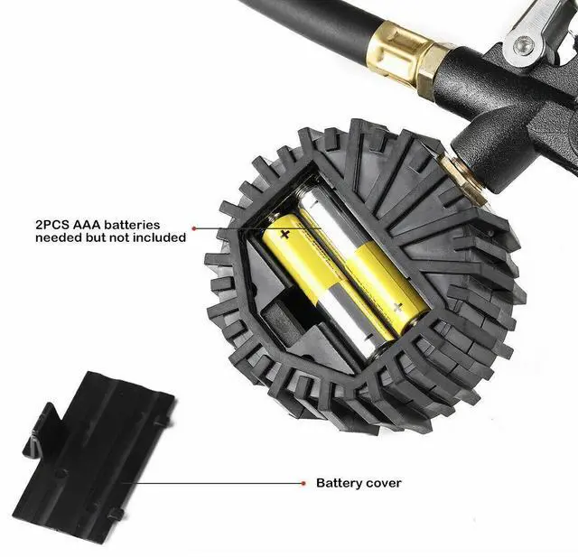 Alt view image 5 of 7 - Car Truck Digital Tire Inflator w/ Pressure Gauge Air Chuck Rubber Hose 250 PSI