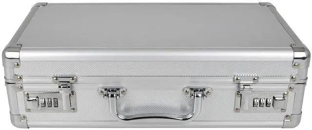 Alt view image 3 of 7 - Aluminum Frame Storage Box Case with Lock for 50 PCGS NGC Coin Holders Slabs