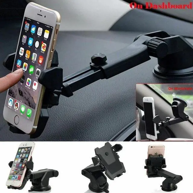 Alt view image 2 of 7 - 360° Universal Mount Holder Car Stand Windshield For Mobile Cell Phone GPS