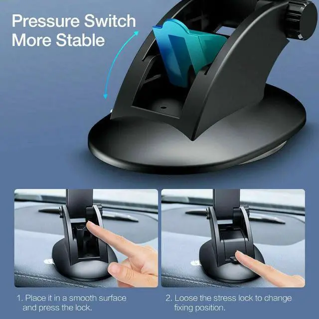 Alt view image 6 of 7 - 360° Universal Mount Holder Car Stand Windshield For Mobile Cell Phone GPS