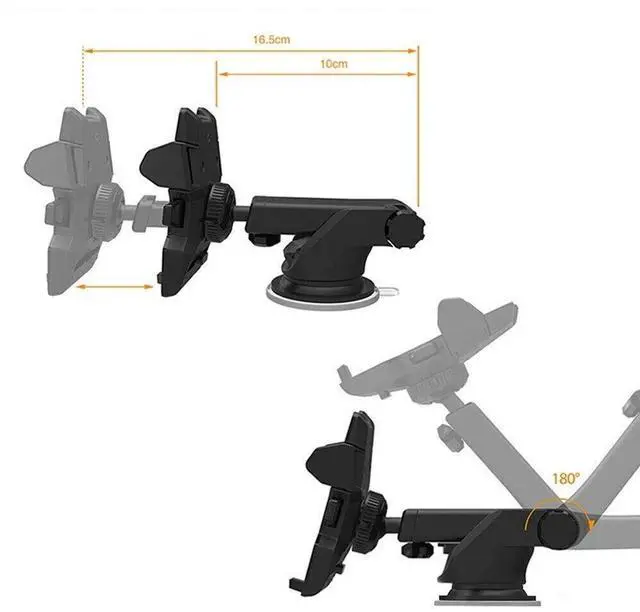 Alt view image 5 of 7 - 360° Universal Mount Holder Car Stand Windshield For Mobile Cell Phone GPS