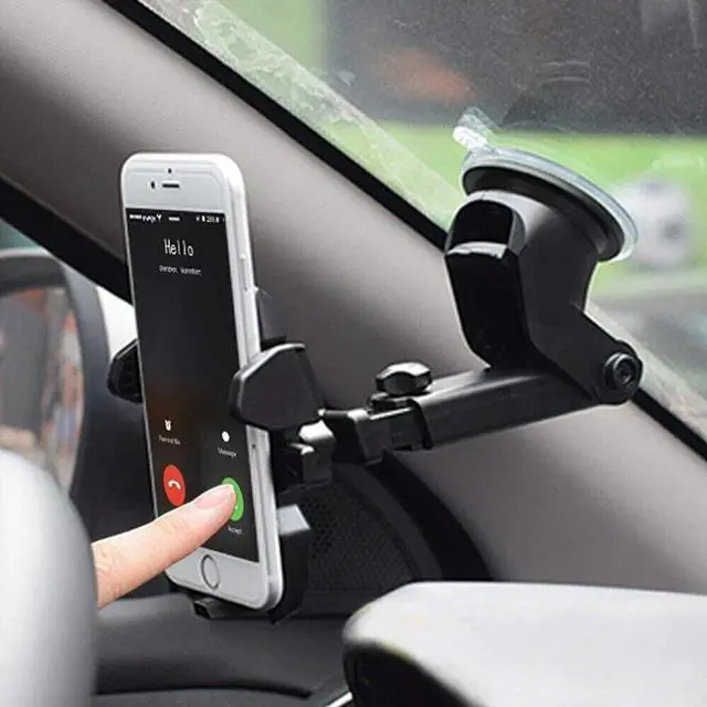 Alt view image 3 of 7 - 360° Universal Mount Holder Car Stand Windshield For Mobile Cell Phone GPS