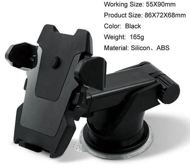 Alt view image 4 of 7 - 360° Universal Mount Holder Car Stand Windshield For Mobile Cell Phone GPS