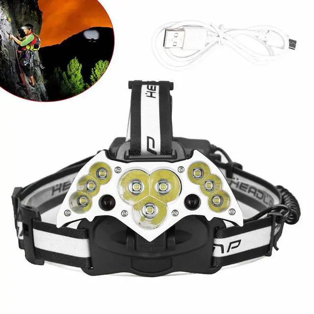 Alt view image 7 of 7 - 11X Rechargeable LED Headlamp Headlight Flashlight Head Torch