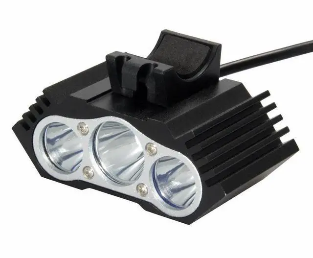 Alt view image 6 of 7 - 3 LED Bicycle bike Head Light Lamp Torch Flashlight with long battery pack
