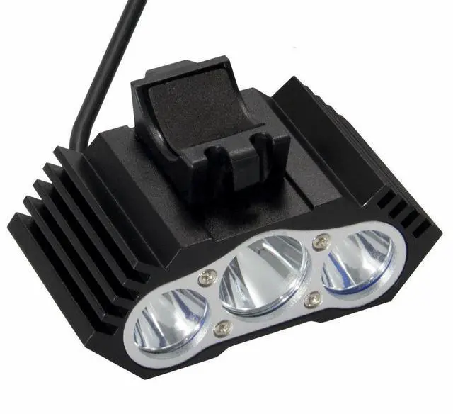 Alt view image 4 of 7 - 3 LED Bicycle bike Head Light Lamp Torch Flashlight with long battery pack