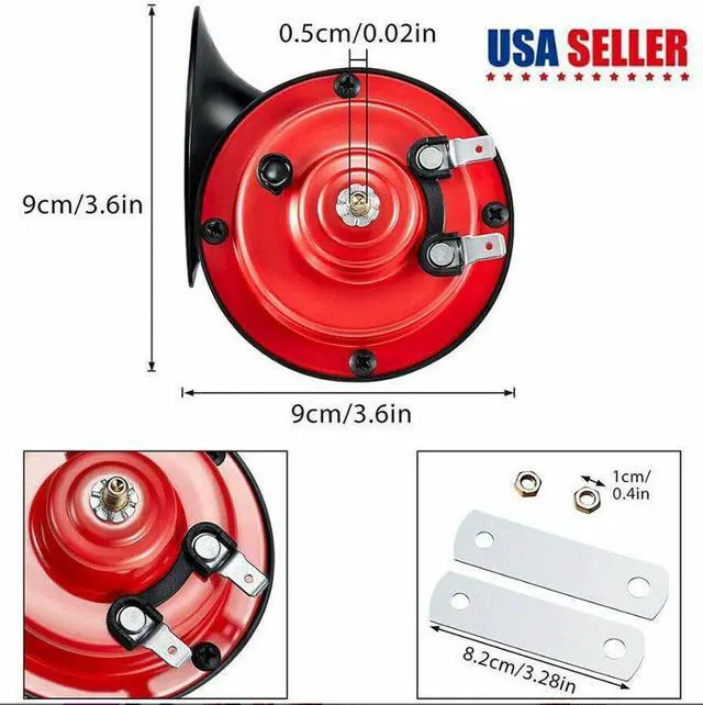 Alt view image 2 of 4 - 2PC 12V Super Loud Train Air Horn Waterproof Motorcycle Car Truck SUV Boat