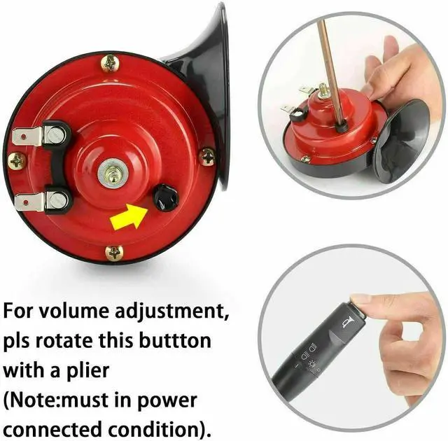 Alt view image 3 of 4 - 2PC 12V Super Loud Train Air Horn Waterproof Motorcycle Car Truck SUV Boat