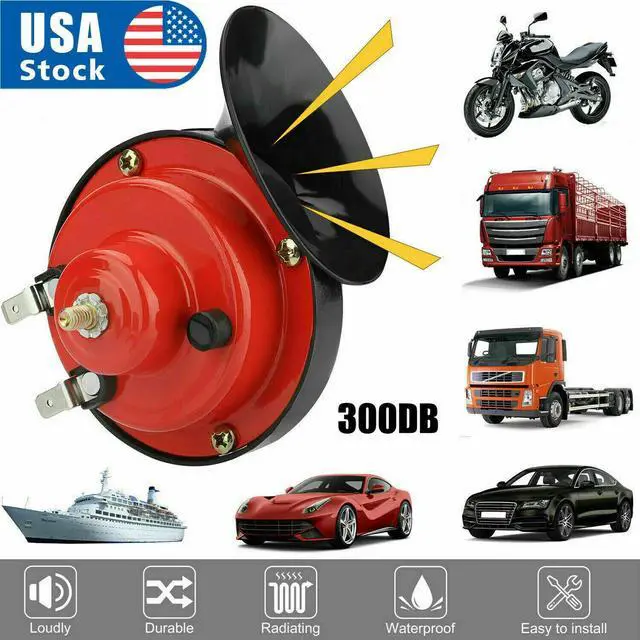 Alt view image 4 of 4 - 2PC 12V Super Loud Train Air Horn Waterproof Motorcycle Car Truck SUV Boat