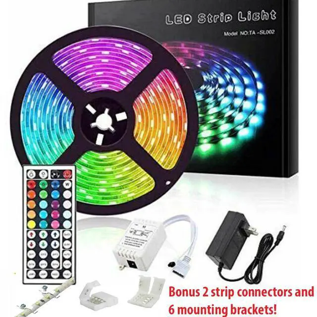 Alt view image 2 of 7 - Led Strip Lights 33ft RGB Led Room Lights 5050 Led Tape Lights Color Changing