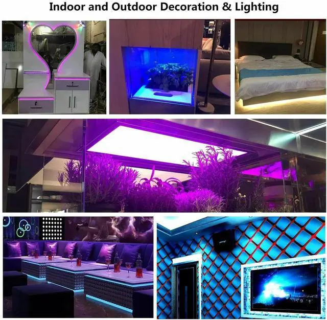 Alt view image 7 of 7 - Led Strip Lights 33ft RGB Led Room Lights 5050 Led Tape Lights Color Changing