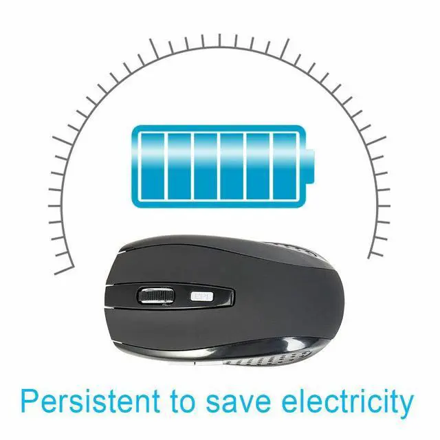Alt view image 7 of 7 - 2.4GHz Wireless Optical Mouse Adjustable DPI Cordless Mice + Receiver for Laptop