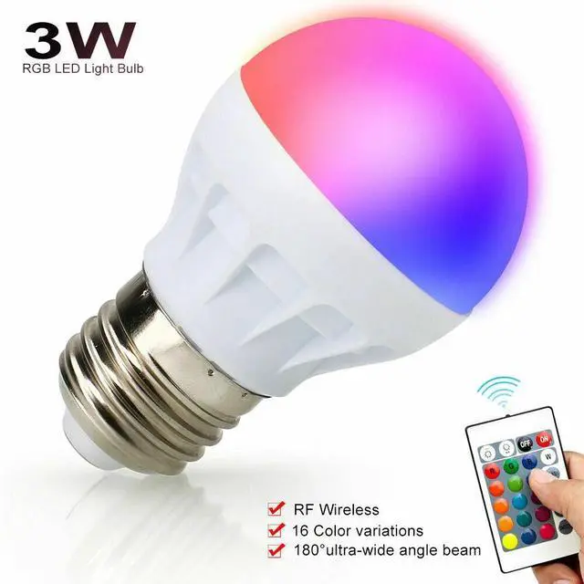 Alt view image 4 of 7 - 3W E27 16 Color RGB Magic LED Spot Light Bulb Lamp Remote Control For Home Decor