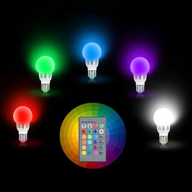 Alt view image 7 of 7 - 3W E27 16 Color RGB Magic LED Spot Light Bulb Lamp Remote Control For Home Decor