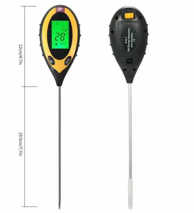 Alt view image 5 of 5 - 4 in 1 PH Tester Soil Water Moisture Light Test Meter for Garden Plant Seeding