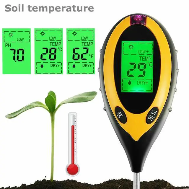Alt view image 3 of 5 - 4 in 1 PH Tester Soil Water Moisture Light Test Meter for Garden Plant Seeding