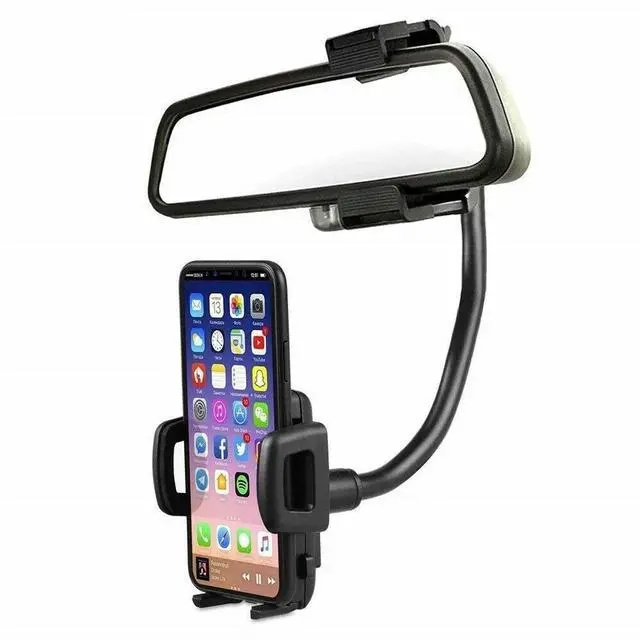 Main image of Universal 360° Car Rearview Mirror Mount Stand Holder Cradle For Cell Phone GPS