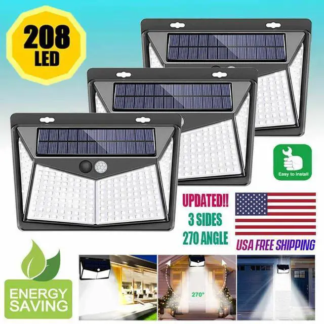 Main image of 208 LED Solar Power Light PIR Motion Sensor Outdoor Lamp Wall Waterproof Garden