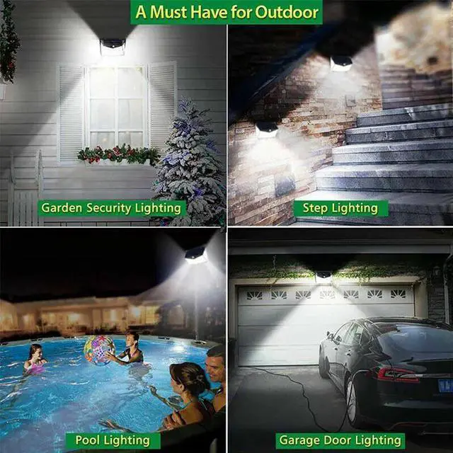 Alt view image 7 of 7 - 208 LED Solar Power Light PIR Motion Sensor Outdoor Lamp Wall Waterproof Garden