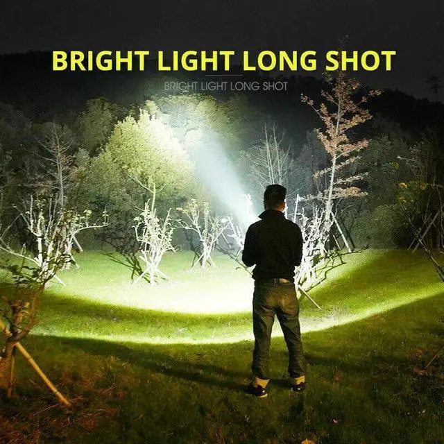 Alt view image 2 of 7 - Super-Bright Flashlight with 4 CORES led Tactical Torch LED Rechargeable