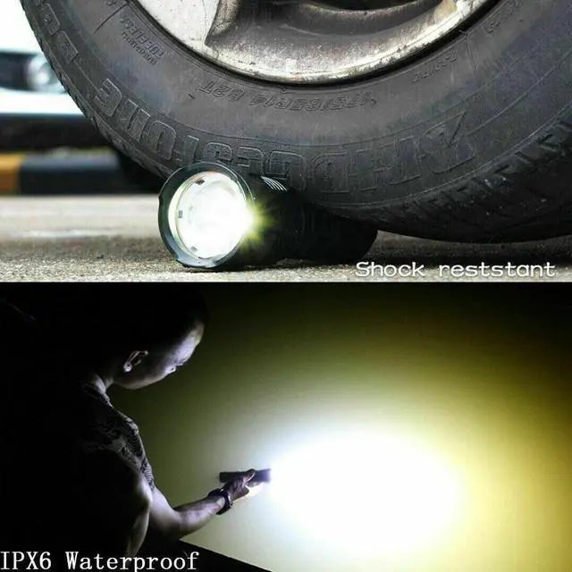 Alt view image 3 of 7 - Super-Bright Flashlight with 4 CORES led Tactical Torch LED Rechargeable