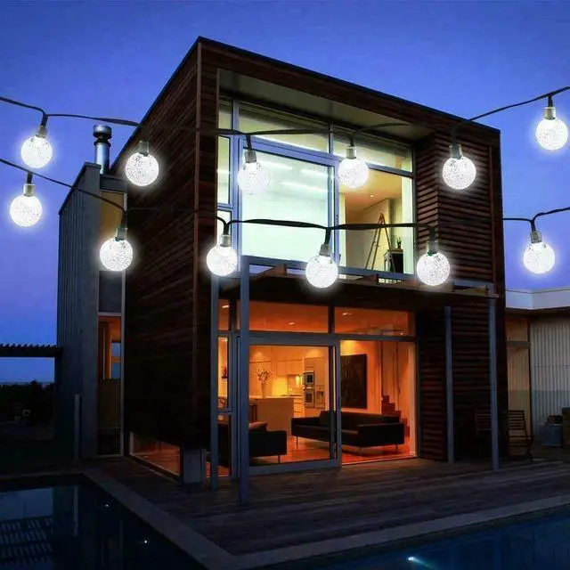 Alt view image 2 of 7 - Solar Powered 30 LED Light String Garden Path Yard Decor Lamp Outdoor Waterproof