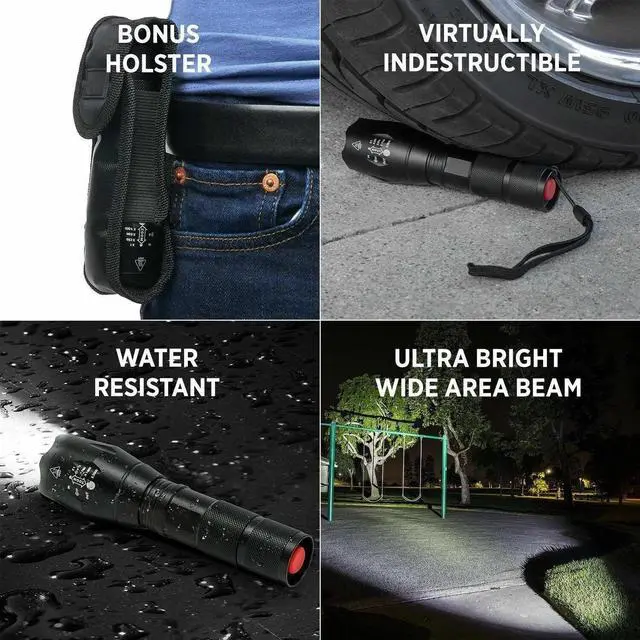 Alt view image 3 of 6 - Super Bright Tactical Military LED Flashlight flash light 2000 Lumen 10000 LUX