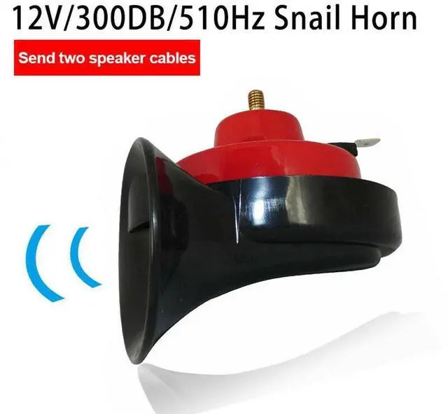 Alt view image 5 of 7 - 2x 12V 300DB Super Loud Train Horn Waterproof Motorcycle Car Truck SUV Boat Red