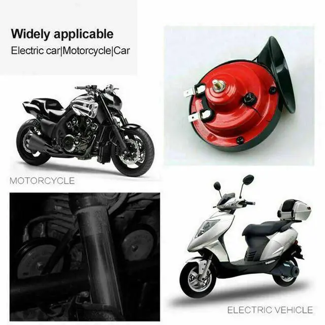 Alt view image 3 of 7 - 2x 12V 300DB Super Loud Train Horn Waterproof Motorcycle Car Truck SUV Boat Red