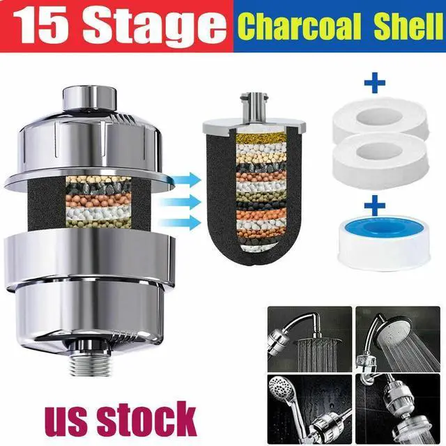 Main image of Shower Head Filter Water Purification Filters 15 Stage Softener Purifier