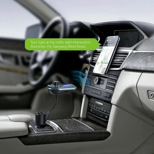 Alt view image 5 of 7 - Wireless Bluetooth 5.0 FM Transmitter QC3.0 Hands-free Radio AUX Adapter USB Car