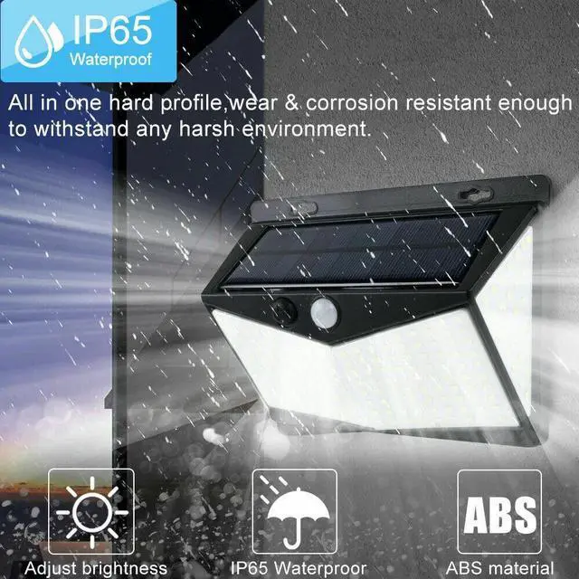 Alt view image 2 of 7 - 208 LED Yard Solar Wall Light PIR Motion Sensor Outdoor Garden Lamp Waterproof
