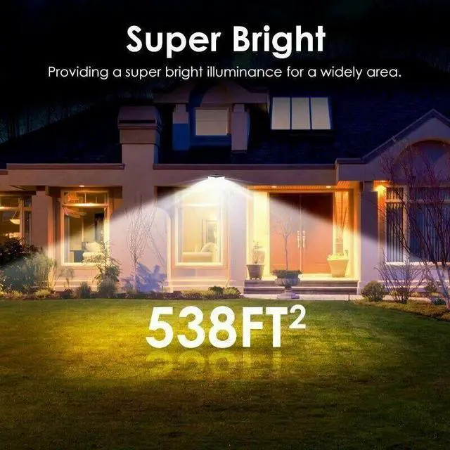 Alt view image 3 of 7 - Solar Flood Light Dual Security Detector Motion Sensor Outdoor LED Wall Light