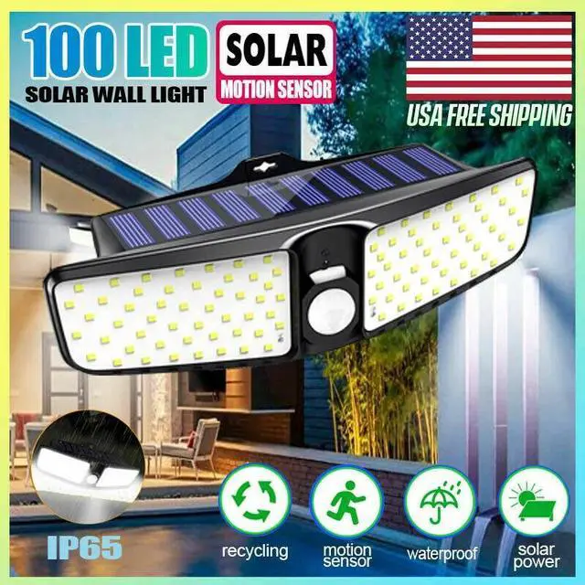 Main image of Solar Flood Light Dual Security Detector Motion Sensor Outdoor LED Wall Light