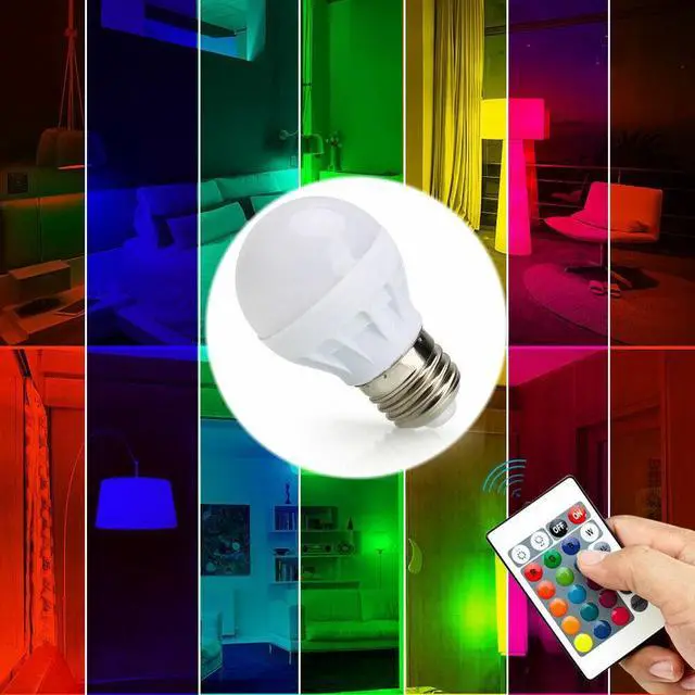Alt view image 6 of 7 - 3W E27 16 Color RGB Magic LED Spot Light Bulb Lamp Remote Control For Home Decor