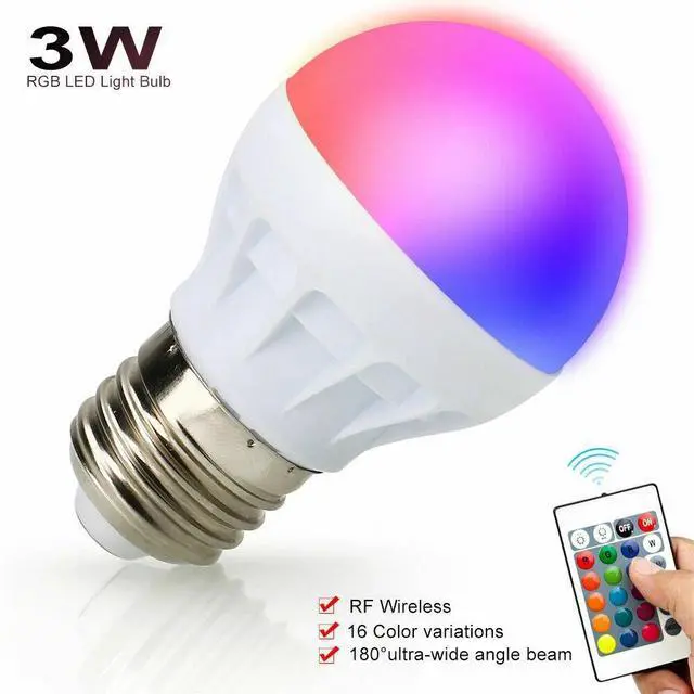 Alt view image 3 of 7 - 3W E27 16 Color RGB Magic LED Spot Light Bulb Lamp Remote Control For Home Decor