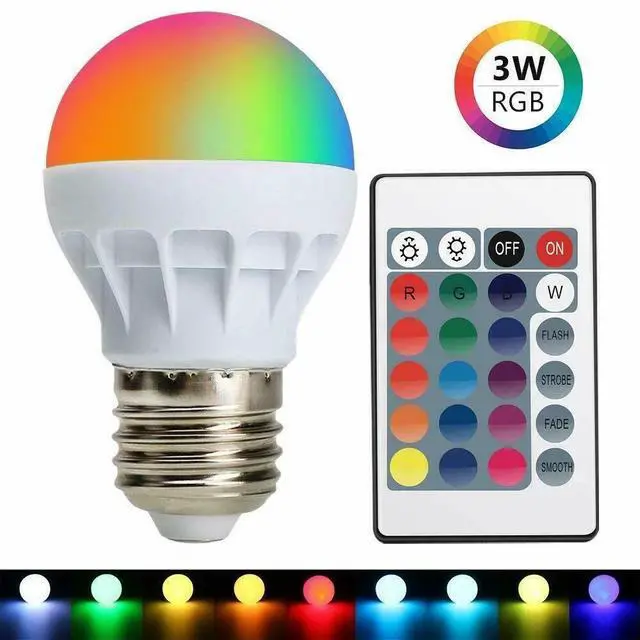 Main image of 3W E27 16 Color RGB Magic LED Spot Light Bulb Lamp Remote Control For Home Decor