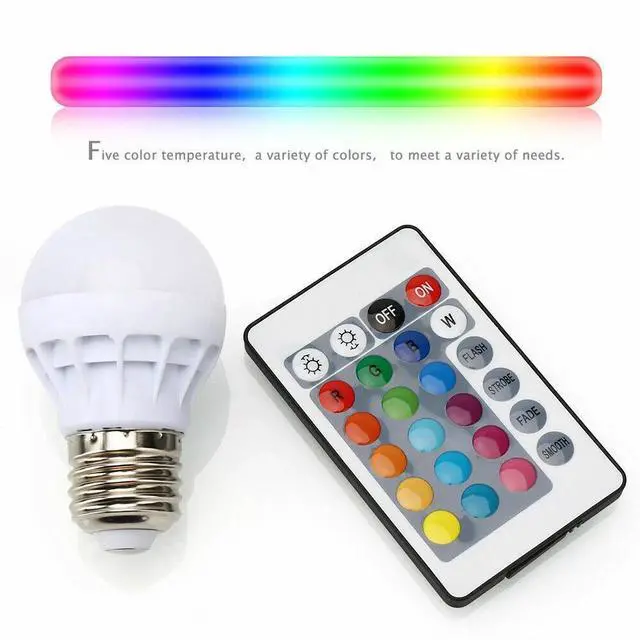 Alt view image 4 of 7 - 3W E27 16 Color RGB Magic LED Spot Light Bulb Lamp Remote Control For Home Decor