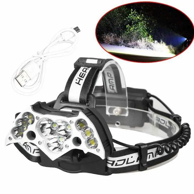 Alt view image 5 of 7 - 11 LED Rechargeable LED Headlamp Headlight Flashlight Head Torch