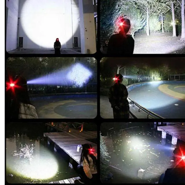 Alt view image 4 of 5 - Rechargeable Head light LED Tactical Headlamp Zoomable+2x Charger+Batt