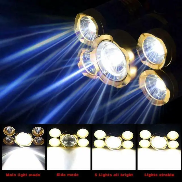 Alt view image 2 of 7 - Super-bright 5 X LED Headlamp Headlight Flashlight Head Torch Lamp
