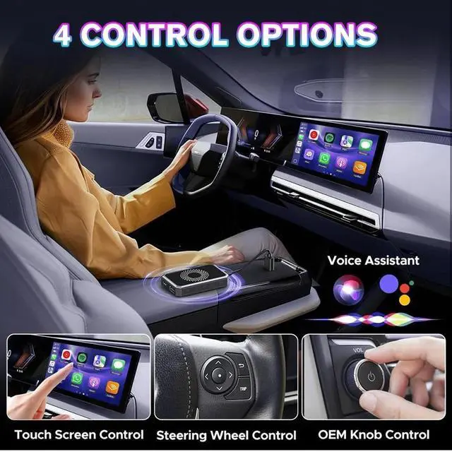 Alt view image 3 of 7 - Wireless CarPlay Ai Box Android Auto WIFI Adapter Converter w/Netflix