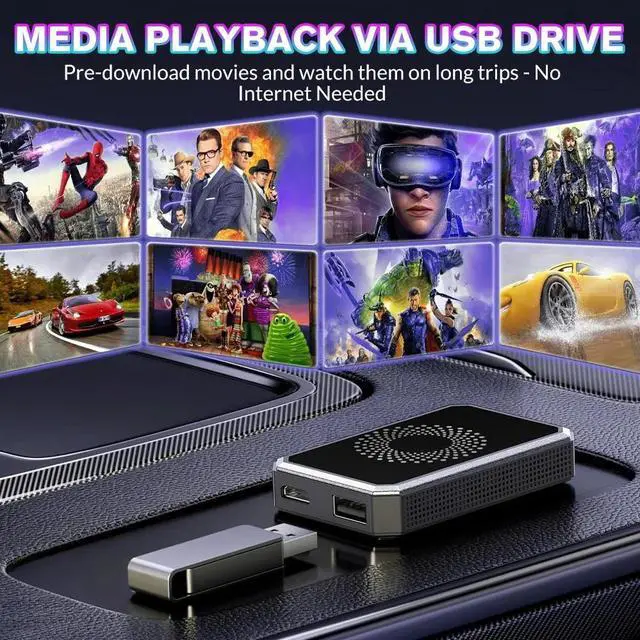 Alt view image 4 of 7 - Wireless CarPlay Ai Box Android Auto WIFI Adapter Converter w/Netflix