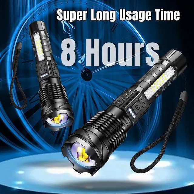Alt view image 4 of 7 - 15000000LM Super Bright LED Flashlight Tactical USB Rechargeable LED Work Light