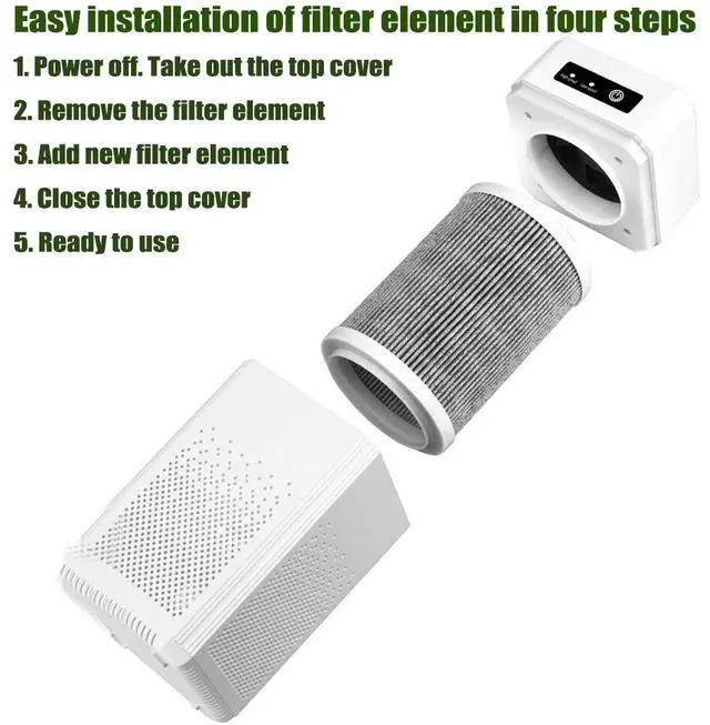 Alt view image 5 of 7 - Home HEPA Air Purifier Large Room Air Cleaner for Allergies Smoke Mold Odor Dust