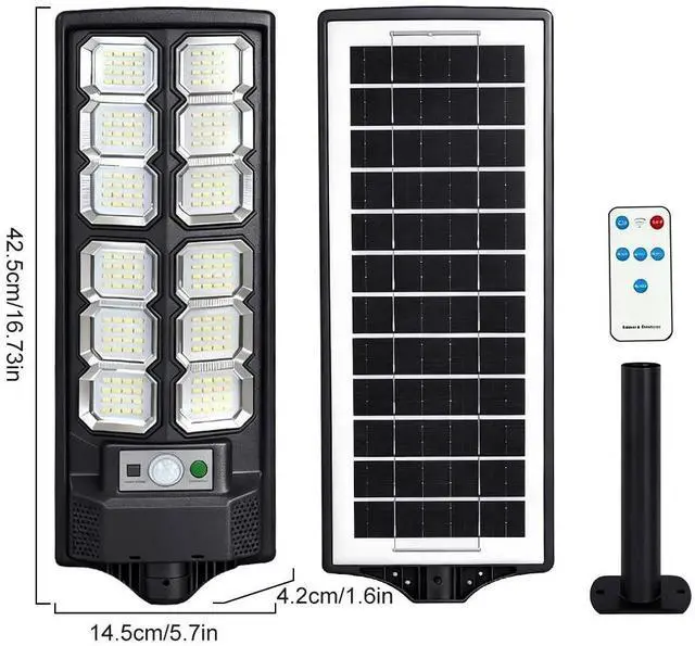 Alt view image 7 of 7 - Commercial 1000000LM LED Outdoor Dusk to Dawn Solar Street Light Road Area Lamp